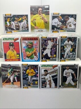 ⚾️Nick Kurtz/Jacob Wilson/Lawrence Butler Athletics rookie/rookie AS lot of 11